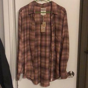 AE soft flannel button down shirt